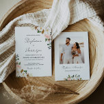 Convites Foto de Casamento Floral da Magnolia, Cor-de-Rosa<br><div class="desc">O Convite Fotográfico Floral de Casamento Magnolia Branca e Rosa Esbranquiçada é uma forma excelente de mostrar o seu estilo pessoal e convidar os seus convidados para o seu evento especial. O modelo é fácil de editar e personalizar, para que você possa criar o convite perfeito para suas necessidades. Clique...</div>