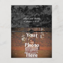 Convites Foto De Casamento Floral Da Noite Gótica