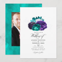 Foto de Casamento Floral Rustic Violet and Turquoi