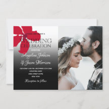Foto de casamento floral rústica em vermelho, pret