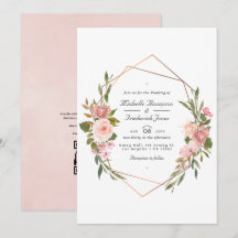 Foto de Casamento Geométrico, Dourado e Rosa-Blush