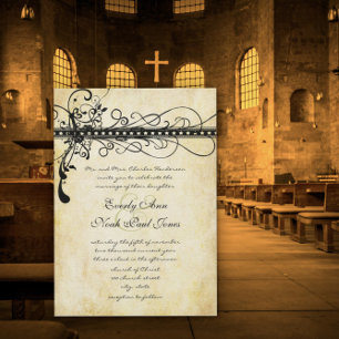 Convites Foto de casamento medieval renascentista elegante 