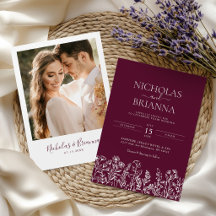 Foto de casamento minimalista com flores silvestre