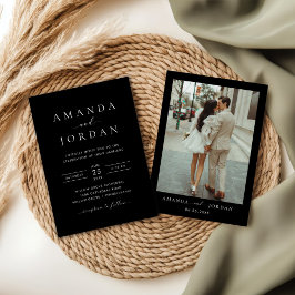 Convites Foto de Casamento Minimalista Elegante