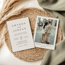 Convites Foto de Casamento Minimalista Elegante