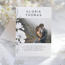 Foto de Casamento Moderno Elegante de Flores Selva