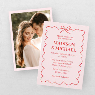 Convites Foto de casamento retrô no Dia dos Namorados em ve