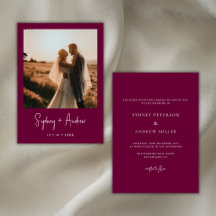 Foto de Casamento Simples Burgundy Romântico