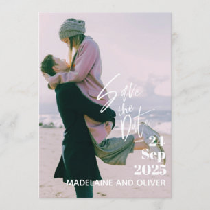 Convites Foto de Casamento Sobreposição Moderna Elegante 