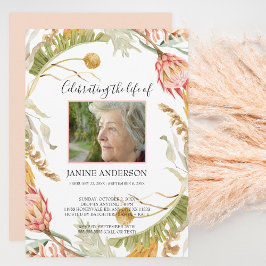 Convites Foto de celebração da Tropical floral Life