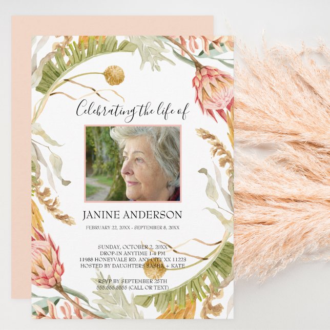 Convites Foto de celebração da Tropical floral Life (Criador carregado)
