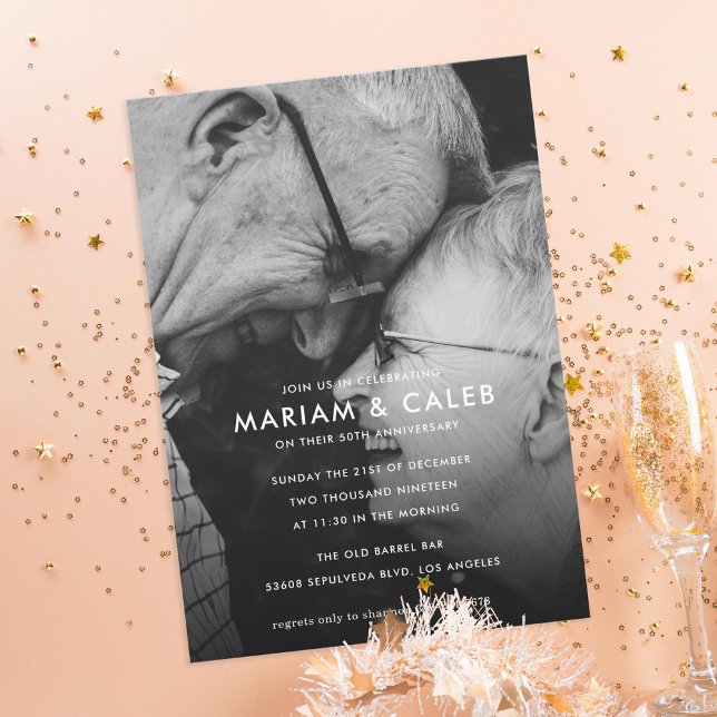 Convites Foto de Celebração de Aniversário de Casamento de  (Criador carregado)