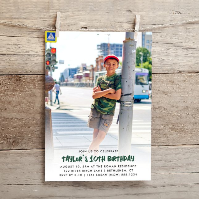 Convites Foto de cheio personalizada em qualquer aniversári (Criador carregado)