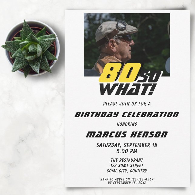 Convites Foto de Citação Engraçada 80 e Tal para Aniversári (Criador carregado)