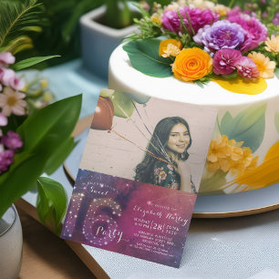 Convites Foto de constelações de galáxias de Festa de an