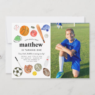 Convites Foto de Criança do Time de Esportes em Estrelas