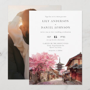 Convites Foto de destino de casamento em Kyoto Japão