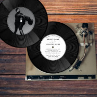 Foto de disco de vinil retrô para casamento vintag