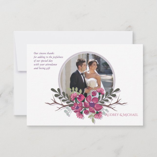 Convites Foto de Dogwood Obrigado Notecard (Frente)