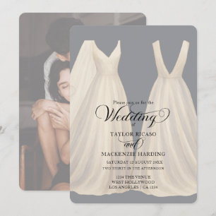 Convites Foto de duas noivas em vestidos de casamento