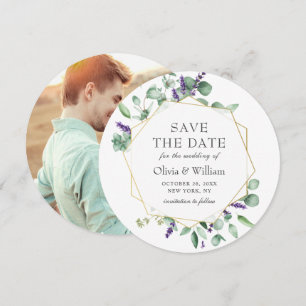 Convites FOTO de Eucalipto Moderno SAVE THE DATE Casamento