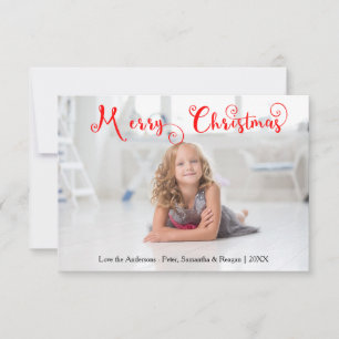 Convites Foto de Feliz Natal Cane de Açúcar-3x5Cartão de Na