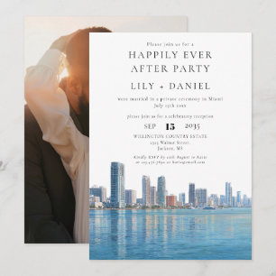 Convites Foto de Feliz para Sempre Casamento em Miami