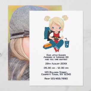 Convites Foto de festa de Aniversário de criança para jogos