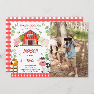 Convites Foto de Festa de aniversário de Fazenda