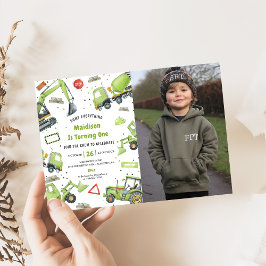 Convites Foto de Festa de aniversário de Tema de Caminhões 