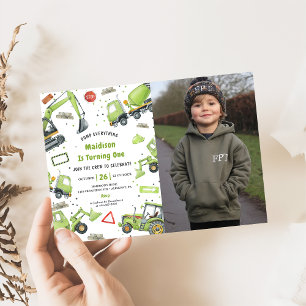 Convites Foto de Festa de aniversário de Tema de Caminhões 