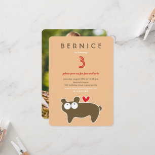 Convites Foto de Festa de aniversário do Bar Marrom do Cart