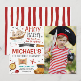 Convites Foto de Festa de aniversário Pirate
