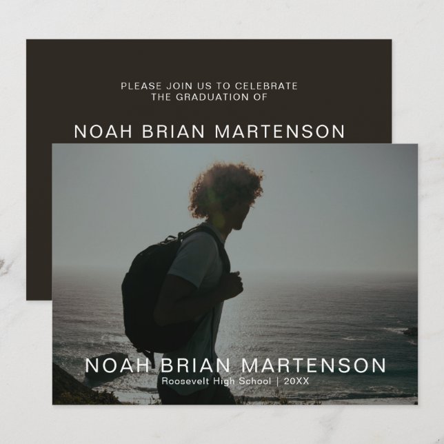 Convites Foto de festa de formatura (Frente/Verso)