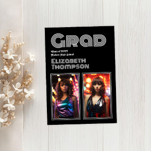 Convites Foto de Festa de formatura de Disco Retroativo