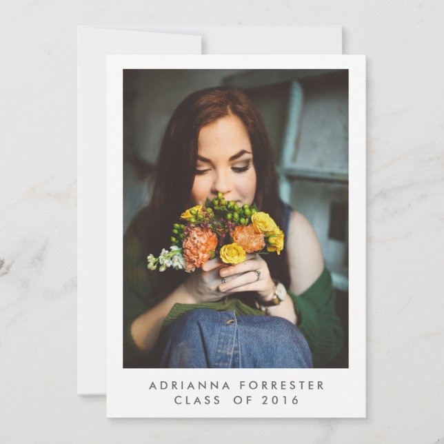 Convites Foto de Festa de formatura simples (Frente)