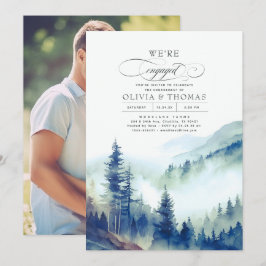 Convites Foto de Festa de noivado de Nevoeiro na Floresta M