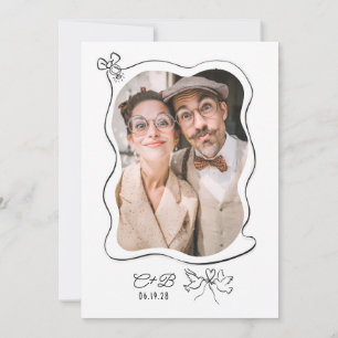 Convites Foto de Festa de noivado Whimsical de Portão Desen