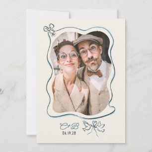 Convites Foto de Festa de noivado Whimsical de Portão Desen