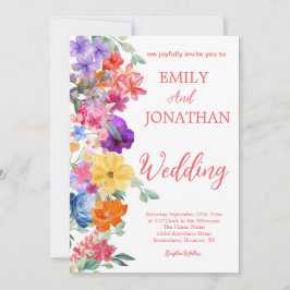 Convites Foto de flores silvestres pintadas de jardim