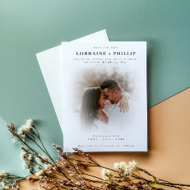 Convites Foto de foco suave Salve a data