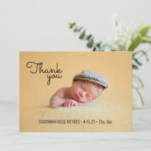 Convites Foto de fontes retrorativas - Obrigado Nota