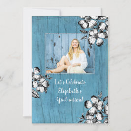 Convites Foto de Formando de Festa de formatura de Flor Rus