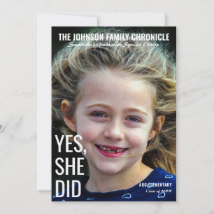 Convites Foto de Formando do Cobrir da Revista de Graduação