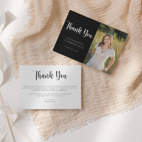 Foto de Graduação Branca Moderna - Obrigado