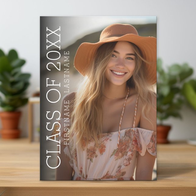 Convites Foto de Graduação - Classe de qualquer Partido de  (Custom Graduation Announcement and Invitation)