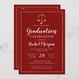 Convites Foto de Graduação da Faculdade de Direito Dourado 