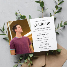 Convites Foto de graduação de Cara moderna