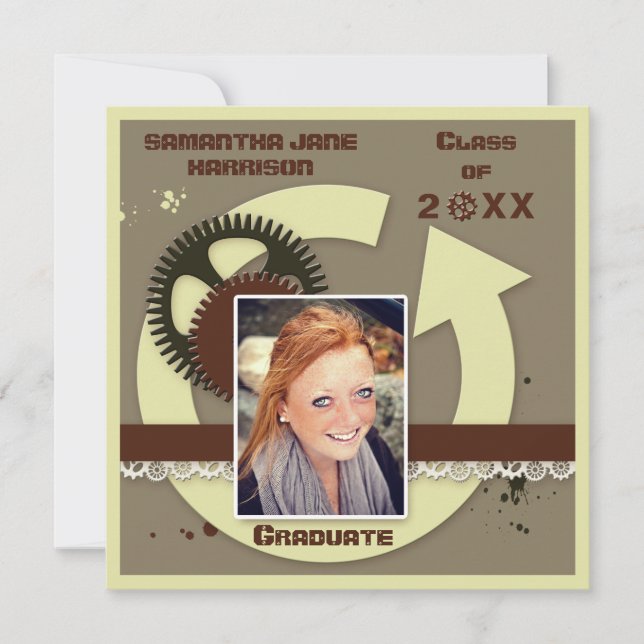 Convites Foto de graduação de Engenheiros elegantes (Frente)