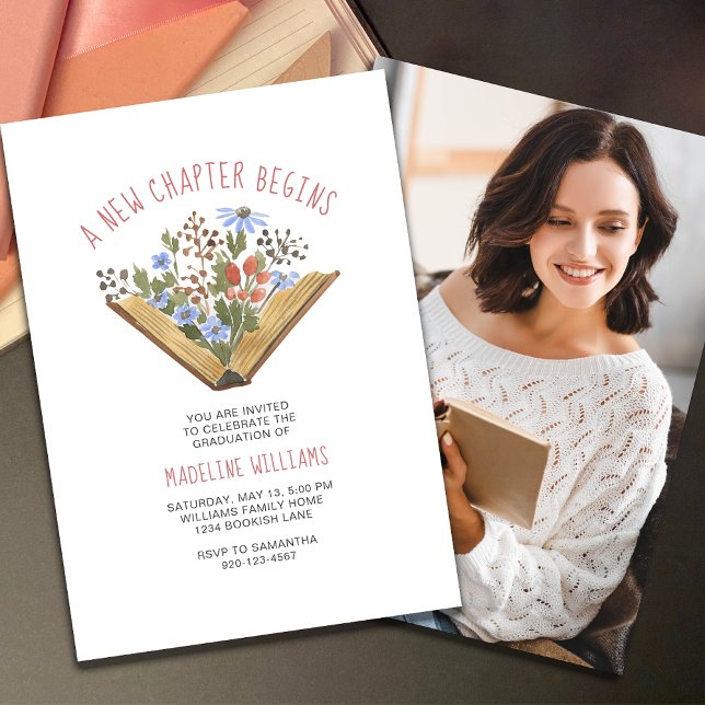 Convites Foto de Graduação do Livro (Criador carregado)